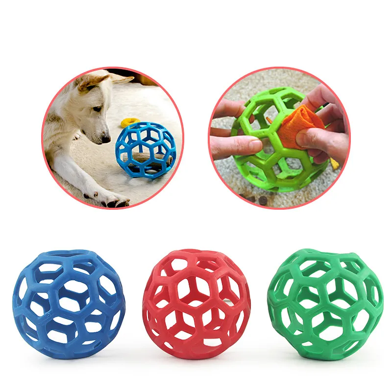 Игрушки для домашних животных 135 мм геометрический полый шар собака натуральный резиновый шарик игрушка жевательная игрушка для маленьких средних и больших собак