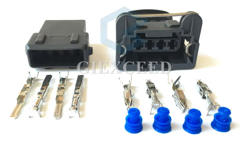 

2 Sets 4 Pin 282192-1 Junior Power Timer Socket Plug Automotive Oxygen Sensor Connector Ignition Coil Plug