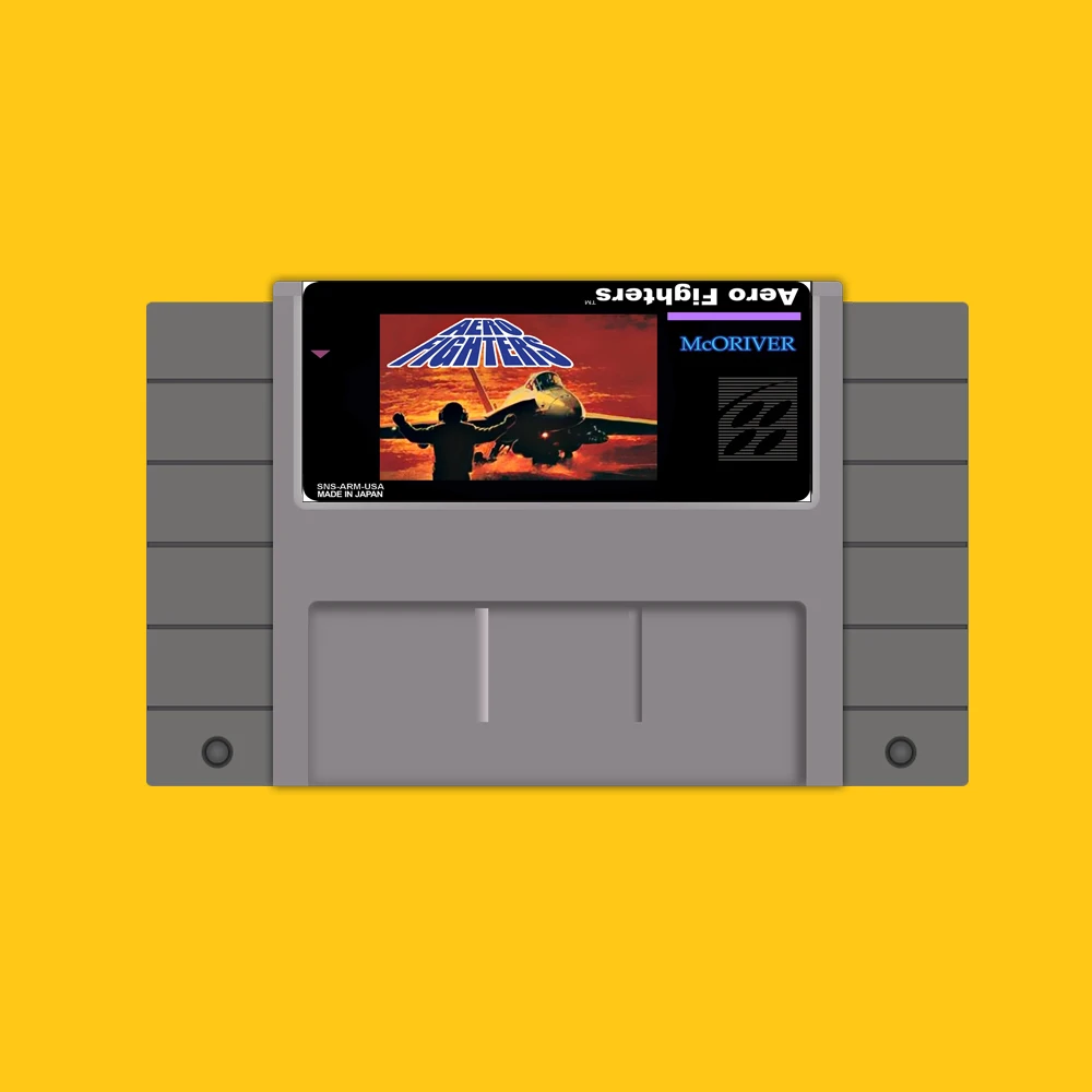 Горячая 46 Pin 16 бит NTSC игровой картридж Aero Fighters | Электроника