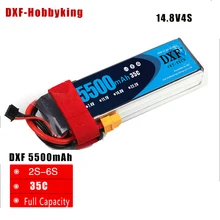 2018 dxf lipo Батарея 14.8 В 5500 мАч 35C 4S Max 60C t/XT60 RC Батарея для Вертолет автомобиль Лодка Drone грузовик Quadcopter traxx