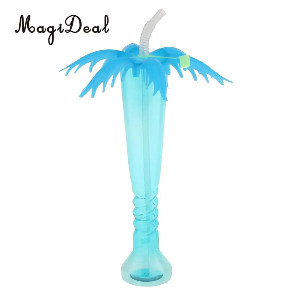 8pcs Novelty Tropical Palm Tree Luau Yard Cup Hawaiian Summer Beach Party Drinks Cup Party Decorations Photo Prop