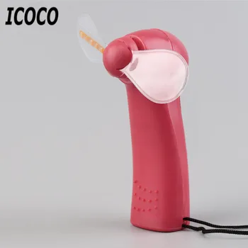 

ICOCO Portable Handheld Cooling Fan Colorful LED Mini Light Battery Power W/Strap Worldwide Store