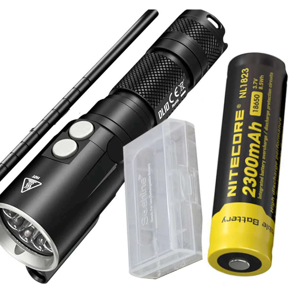 

NITECORE DL10 Diving Flashlight XP-L HI V3 LED MAX. 1000LM waterproof 30m diving light underwater torch + 2300mAh battery