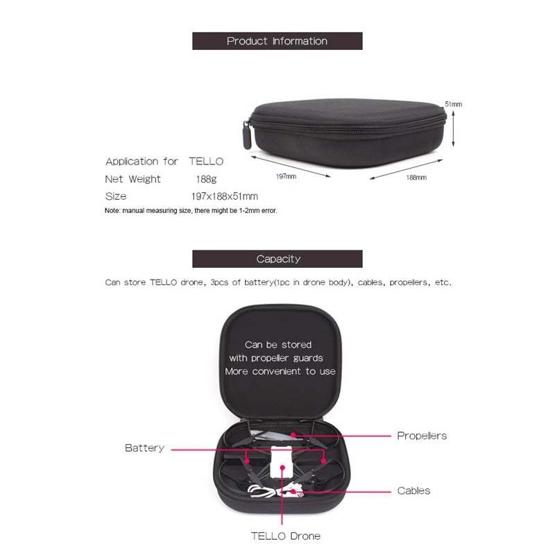 ABHU-портативный ручной Eva сумка для хранения водонепроницаемый для Dji Tello сумка чехол для переноски защитная коробка