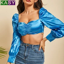 Women Sexy Long Sleeve Neon Crop Top Summer 2019 Juniors Long Sleeve Cool Zip Back Short Pink Tees Hot Party Club Bustier Tops zip back crop tee