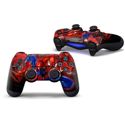 Пара контроллер кожи полное покрытие Стикеры для Playstation 4 Dualshock 4 геймпад виниловые наклейки Play Station скины человек паук - Цвет: 2pcs TN-PS4QB-0268