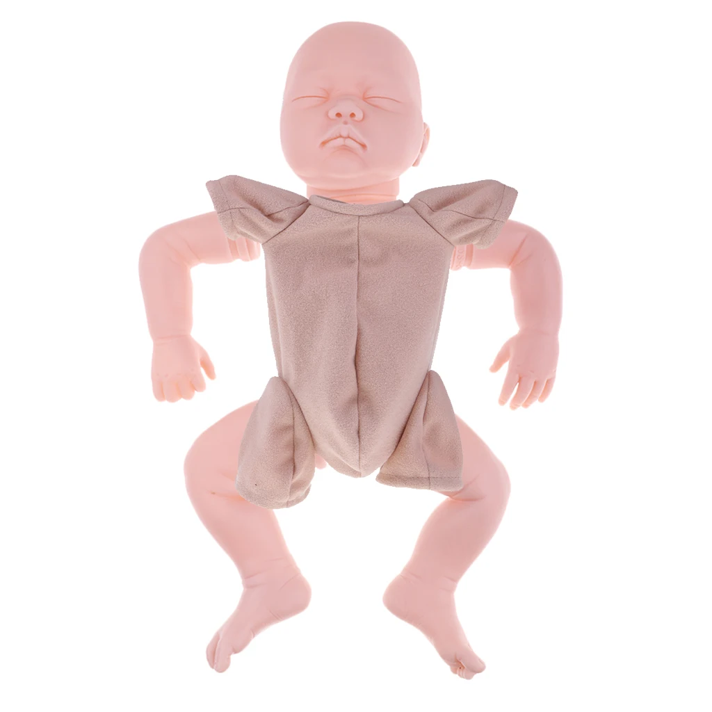 Blank 22inch Reborn Kit Head 3/4 Arms Full Legs Mold & Cloth Body Newborn Baby Doll Kids Birthday Gift