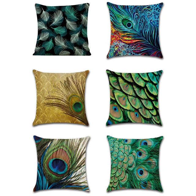 2018 New Arrive 6Pcs Flax Pillowslip Scatter Covers Pillow Case Modern
