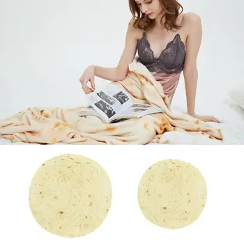 

Dropshipping Comfort Food Creations Mexican Burrito Wrap Blanket Novelty Blanket Perfectly Round Tortilla Throw Beach towel