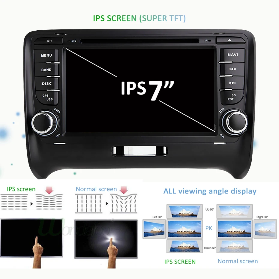 Top Android 9.0 DSP IPS 4G 64G 2 DIN DVD Player For Audi TT MK2 8J 2006 2007 2008 2009 2010 2011 2012 Navigation Stereo GPS Radio 4