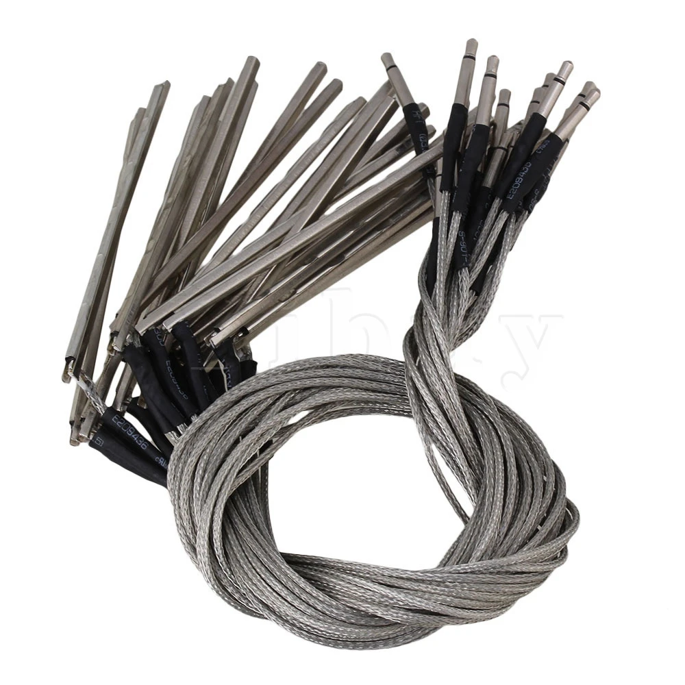 

Yibuy 40 Pieces Sensitive Piezo Folk Guitar Saddle Pickup with 3/4" Length