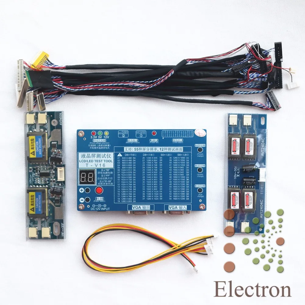 

Laptop TV/LCD/LED Test Tool LCD Panel Tester Support 7 -84" with Lvds Interface Cables & Inverter
