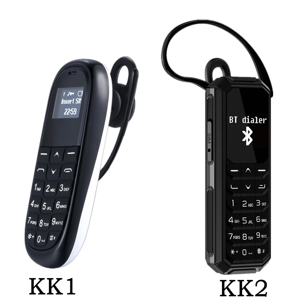 Мини bluetooth наушники телефон AEKU KK1 KK2 0 66 дюймов маленький экран сотовый анти потеря
