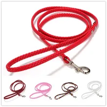 

PU Leather Walking Run Woven Pet Leashes Leads Rope for small dog cat Kitten