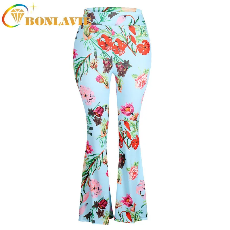 flared pants flower