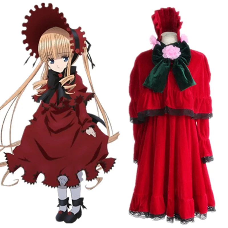 

Free shipping Anime Rozen Maiden Cosplay Cartoon Shin ku Reiner Rubin Lolita Dress Cos Halloween Party Man Woman Cosplay Costume