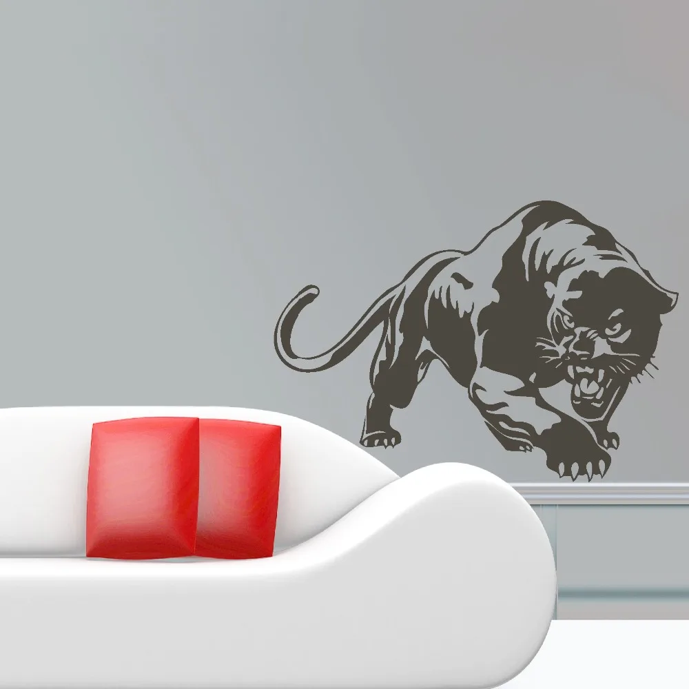 Buy JJRUI Wall Decor Vinyl Decal Sticker Panther Cat Animal Hunting Animal Wall