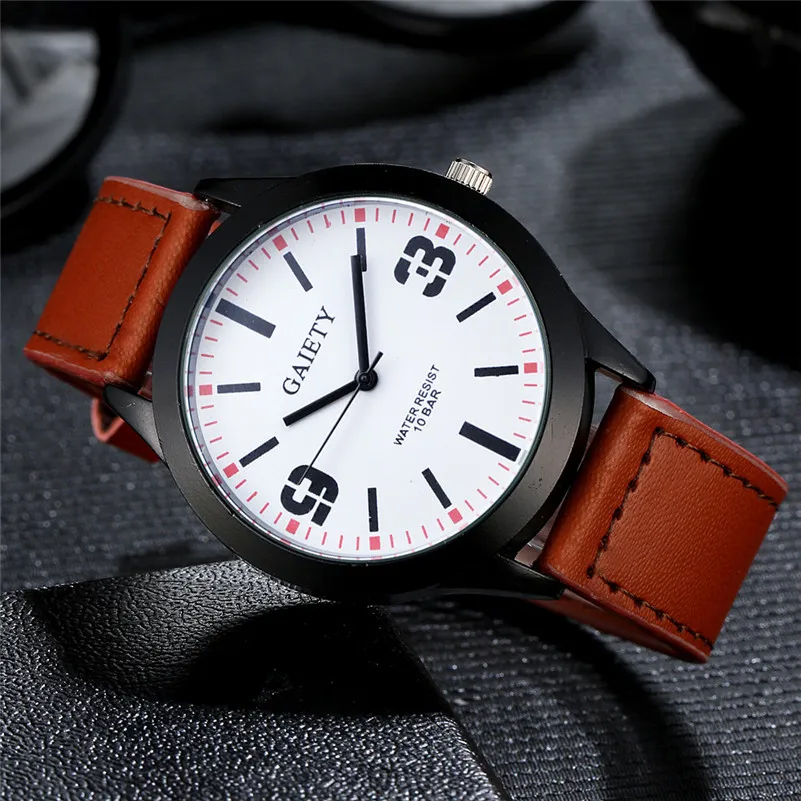 Relogio Masculino 2018 New Fashion Mens Watches Simple Letters Casual Leather Waterproof Quartz Wrist watches Man Clock 3M25 (9)