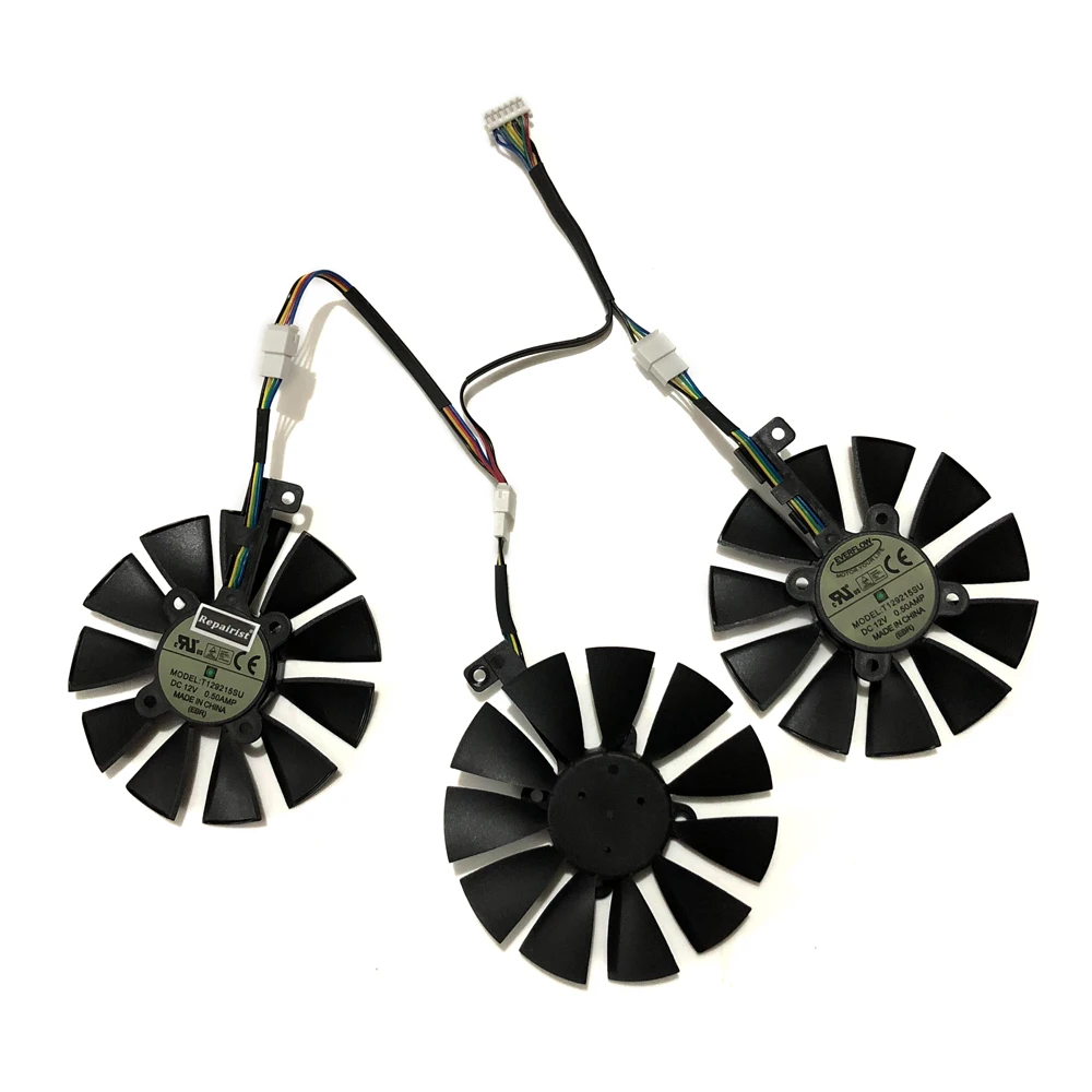 T129215SU 87 мм rx 480 580 VGA Cooler графика вентилятор для ASUS STRIX R9 390X/R9 390 RX480 RX580 видеокарты