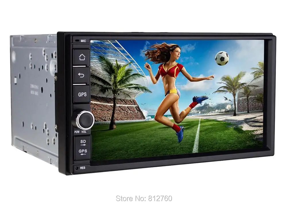 Cheap New 7" Double 2 Din Android 6.0.1 Universal Car Radio Quad Core 1024*600 HD Car GPS Navigation Auto Stereo Head Unit Car PC 3