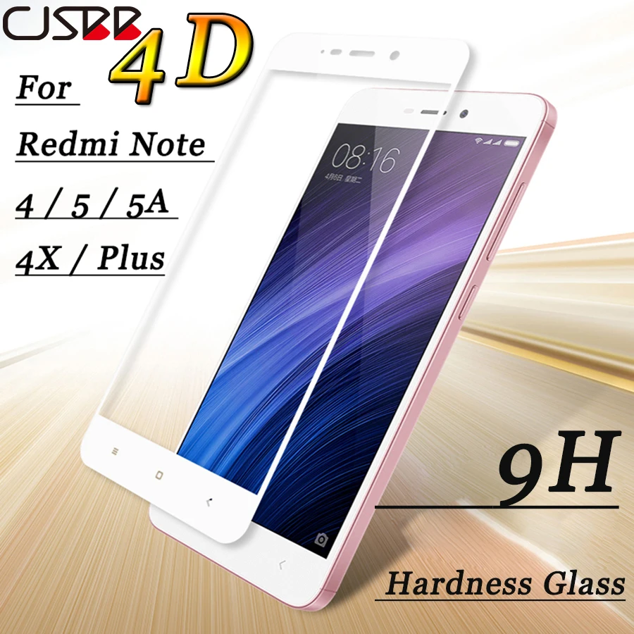 4D закаленное стекло премиум-класса для Xiaomi 4 4A Note4 4X защитный Стекло Экран