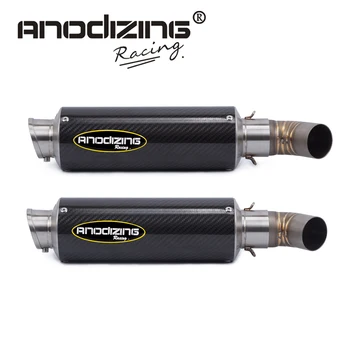 

Motorcycle Exhaust Muffler Pipe Link Pipe Carbon Fiber Exhaust Slip on Escape FOR DUCATI 696 2008-2014 796 795 2010-2014