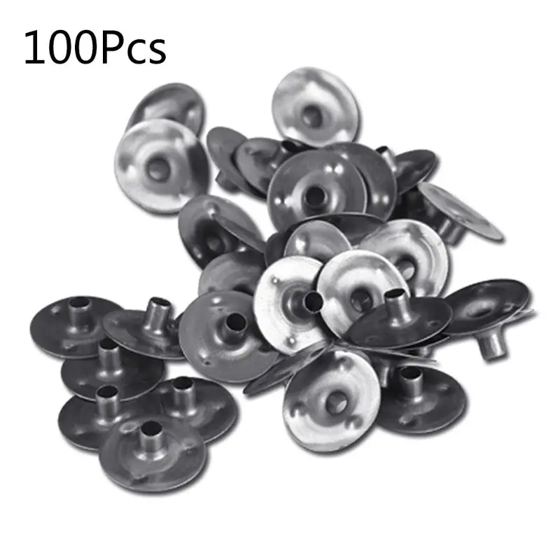 

100 Pcs Durable Waxed Candles Making Metal Wick Sustainers Carry Holders Tabs Tool Craft DIY