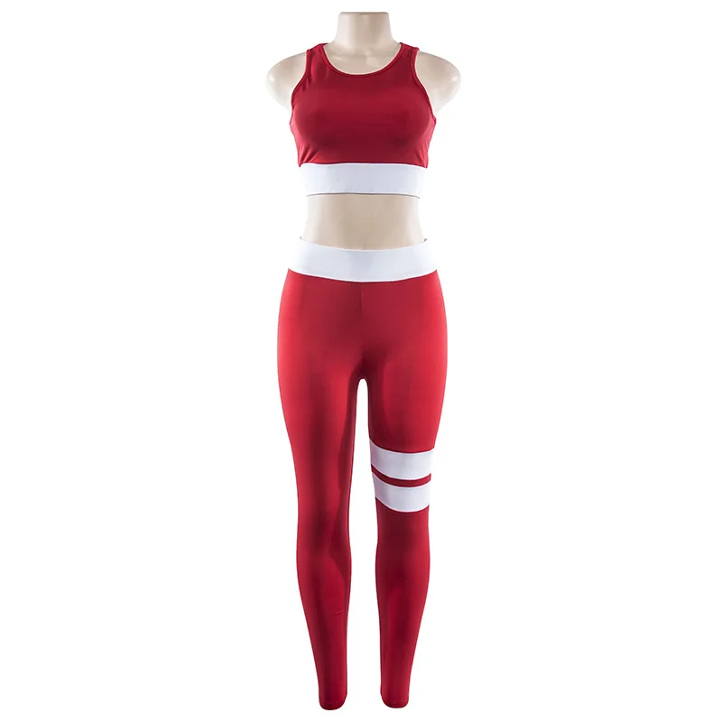 Спортивный костюм для женщин укороченный топ Набор для йоги фитнес бег футболка леггинсы спортивный костюм тренажерный зал Спортивная