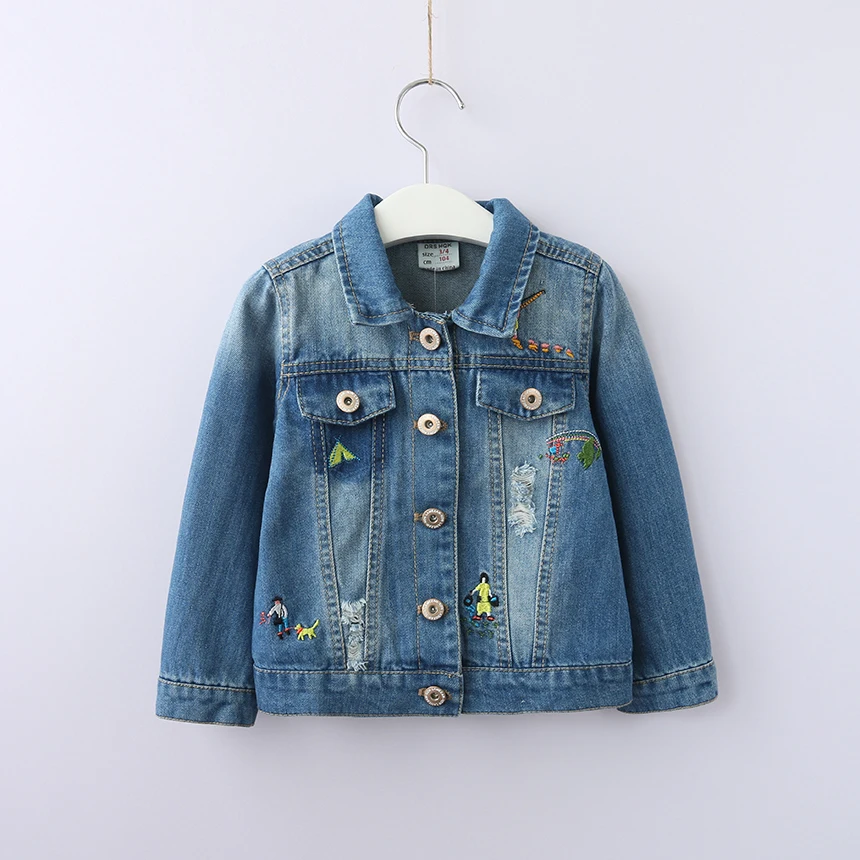 Kids Girl Denim Jacket Spring Autumn Kids Jeans Jacket Fashion Teenager