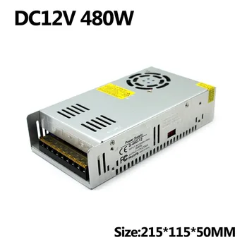 

DC Power Supply 12V 40A 480w Led Driver Transformers AC110V 220V to dc12V SMPS Power Adapter for strip lamp Light CNC CCTV