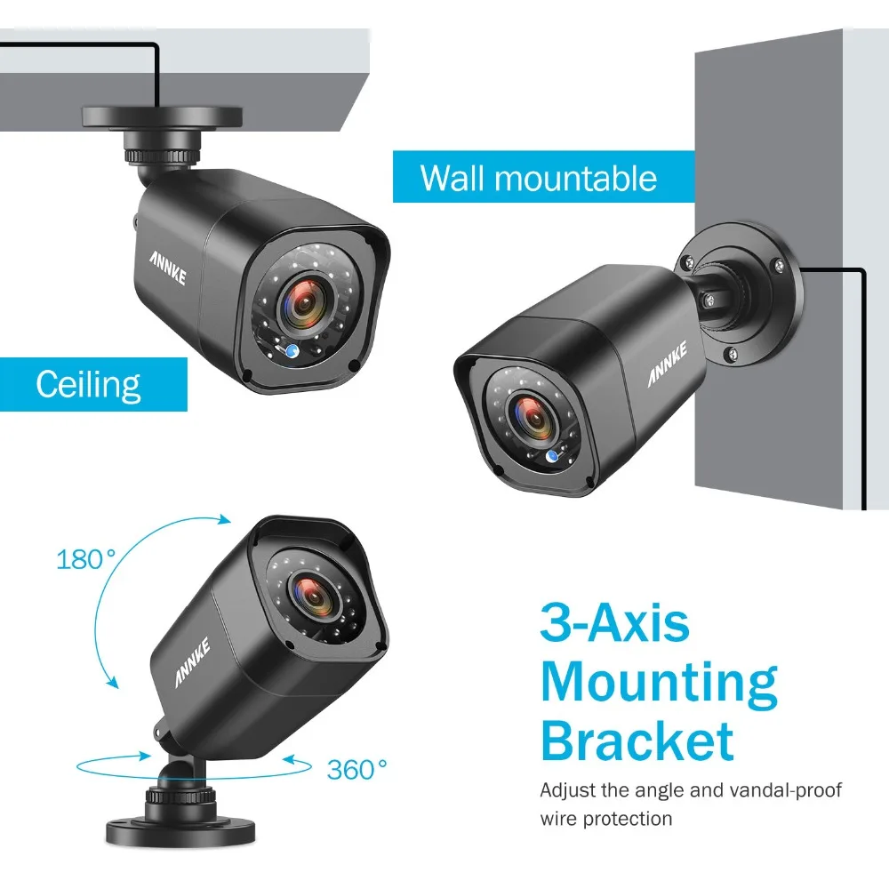 ANNKE 1080N 8CH 720 P камеры видеонаблюдения Системы HD 4 шт. DVR 1MP 1200TVL система TVI