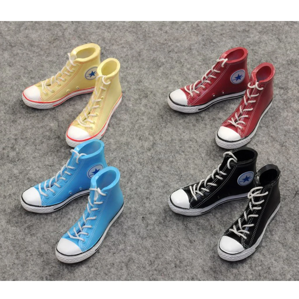 

Fashion 1/6 Scale Allstar Lace Up High Top Sneakers Trainers Shoes for 12 inch Figures Dolls Accessories Quality Baby Toy Gift