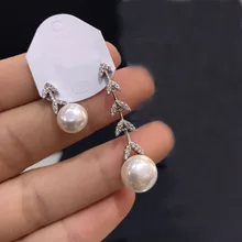 UMGODLY роскошный бренд Асимметричная оболочка жемчужные серьги-гвоздики циркониевые камни для женщин Праздник простота DIY звезда Мода Вечерние ювелирные изделия