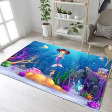 Дети Русалка подводный мир коврики и аниме ковры для ребенка дома гостиная подушки спальня прихожей двери коврики ванной