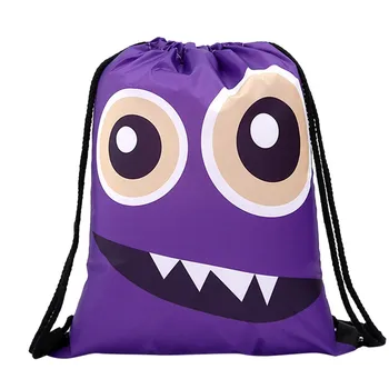 

Women Backpack Storage Bundle Rope Funny Cute Pattern Shopping Drawstring Bag worek plecak sznurek#y4