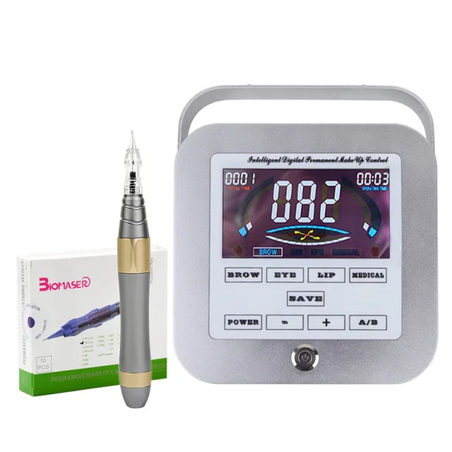

BIOMASERCQ008 BMX001 Permanent Makeup Rotary Machine Eyebrow Tattoo Kits Professional Pen Eyebrow Eyeliner Lip Tattoo Set