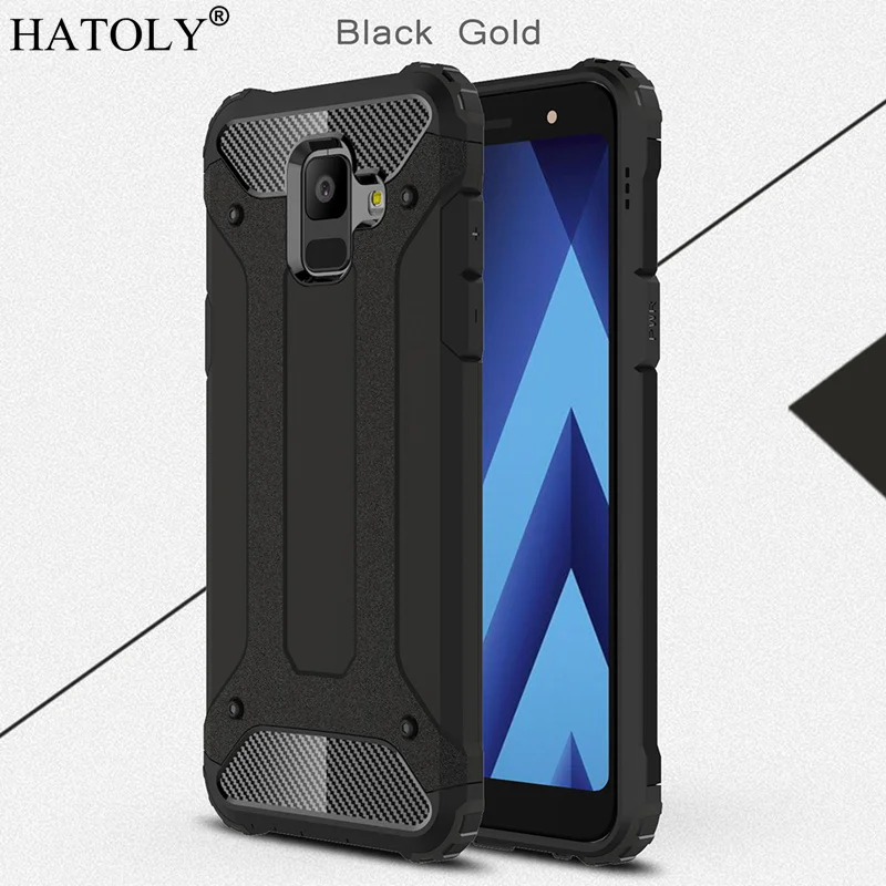 Чехол HATOLY для Samsung Galaxy A6 2018 силиконовый резиновый армированный жесткий чехол