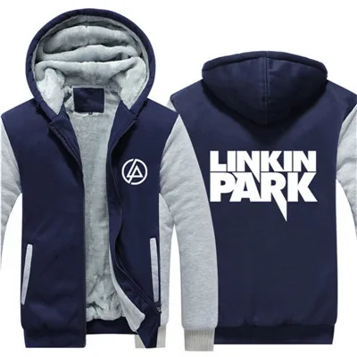 Хлопковые Толстовки Linkin Park мужские/wo мужские толстовки с принтом теплые мужские куртки повседневные толстовки на молнии зимние утепленные флисовые пальто