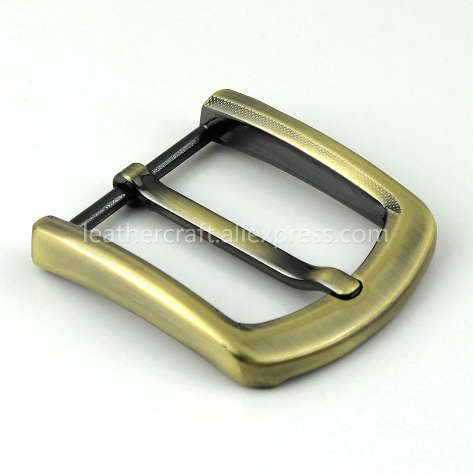 40mm Metal Belt Buckle Brushed Men's Single Pin Belt Half Buckle Heel bar Buckle