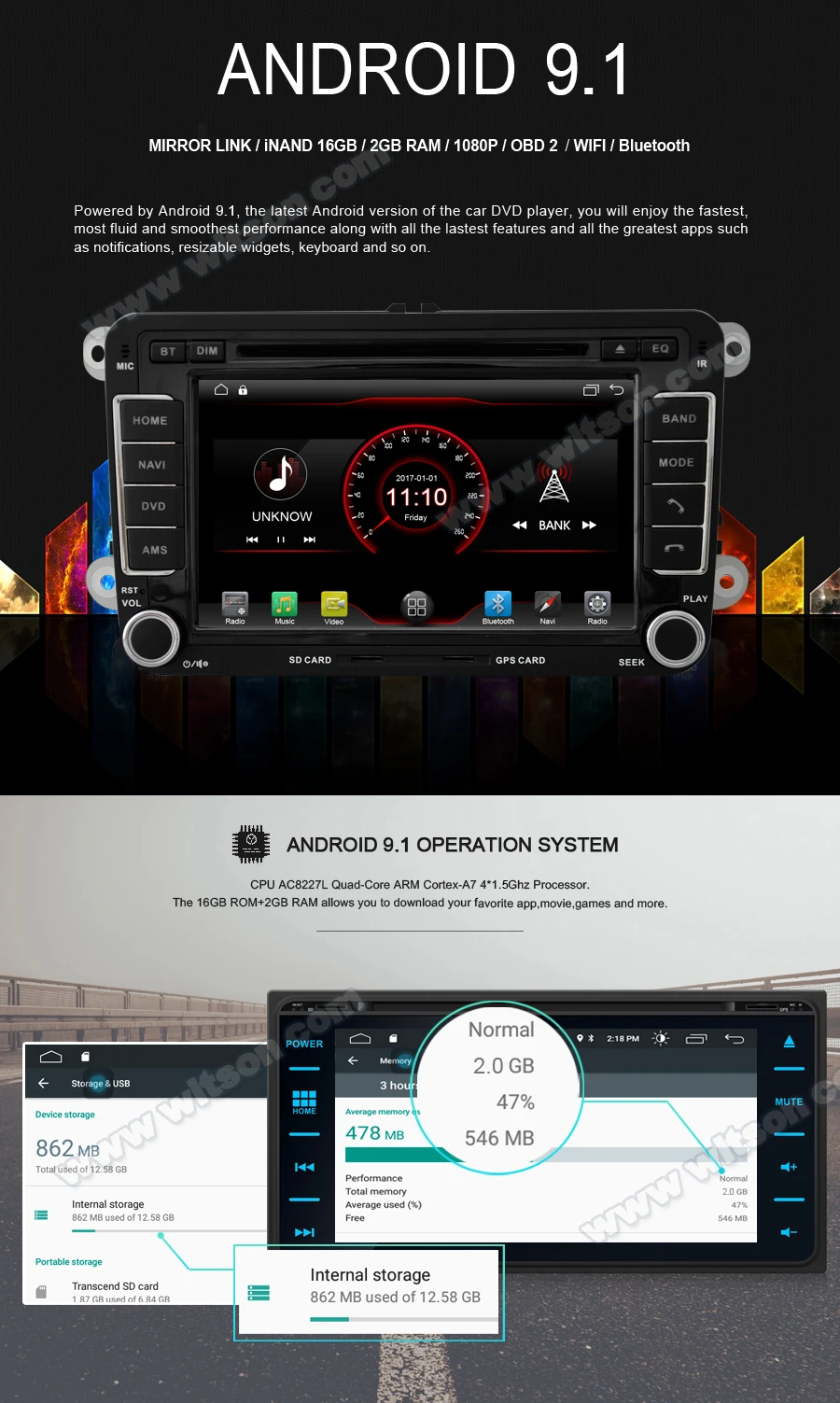 Excellent WITSON Android 9.1 CAR DVD PLAYER For TOYOTA CAMRY 2007-2011 CAR AUDIO PLAYER WITH GPS MIRROR LINK/ 4G/DVR/DAB/OBD/TPMS SUPPORT 3 Excellent WITSON Android 9.1 CAR DVD PLAYER For TOYOTA CAMRY 2007-2011 CAR AUDIO PLAYER WITH GPS MIRROR LINK/ 4G/DVR/DAB/OBD/TPMS SUPPORT 3