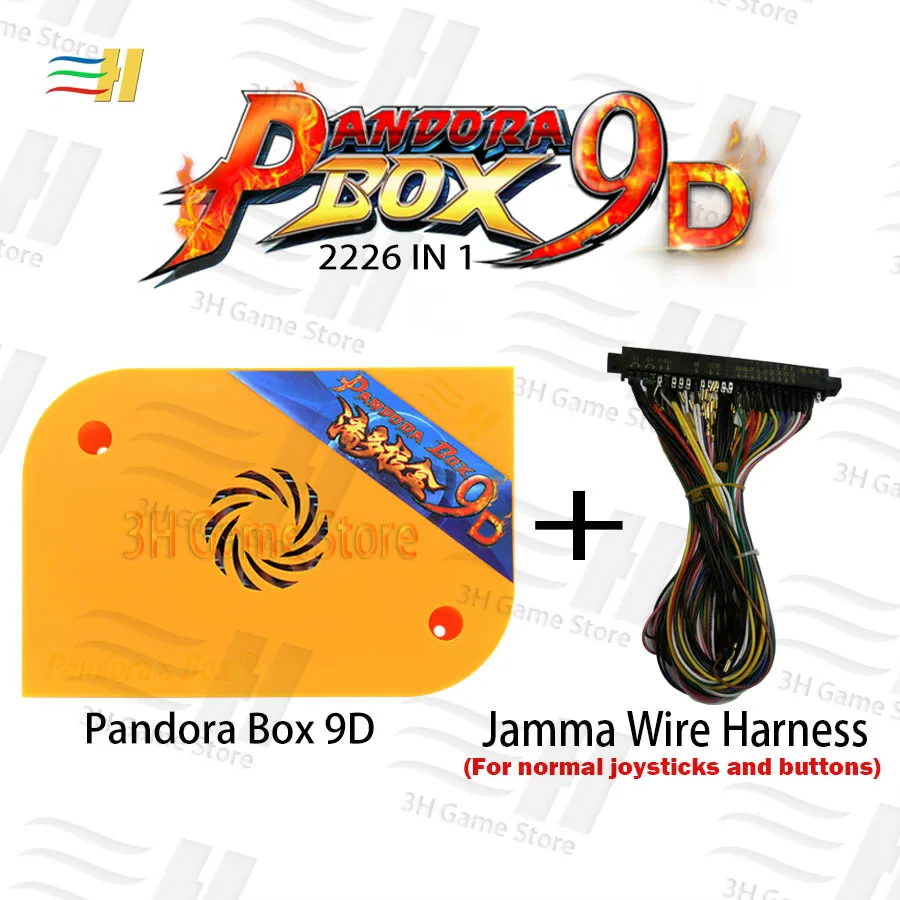 Pandora Box 9d 2226 в 1 аркадная версия доска для игры JAMMA поддержка 3P 4P игры usb можно подключить геймпад hdmi vga для аркадной машины - Цвет: box9D normal wire