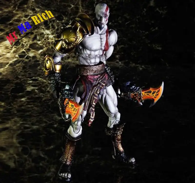 Play Arts Kai God Of War 3 Kratos Ghost Sparta Pa 28 см ПВХ фигурки куклы игрушки Детский подарок Brinquedos
