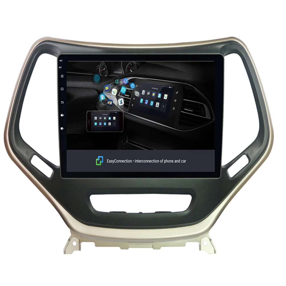 Sale Car Android 9.1 Player Multimedia For Jeep Cherokee KL 2014~2019 - Radio Stereo GPS Map Nav Navi ( no CD DVD ) 10.2" HD Screen 3