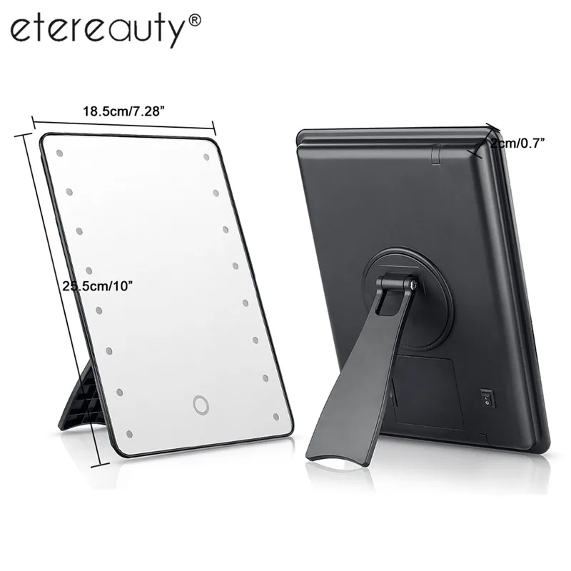 

ETEREAUTY 16 LED Touch Screen Adjustable Tabletop LED Lighted Cosmetic Vanity Makeup Mirror Magnification Spot Mirror