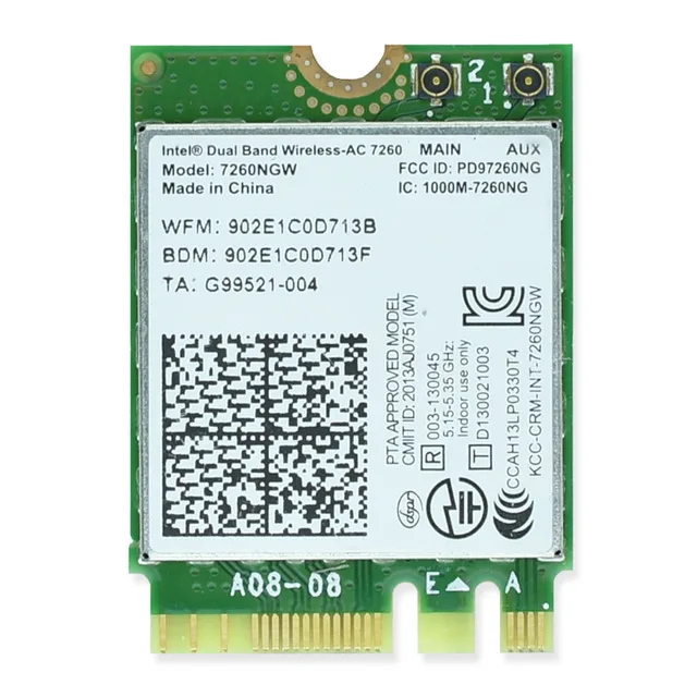 Special Price Laptop Network Card intel 7260 7260NGW 7265NGW 8260NGW 8265NGW 7265AC 8260AC 8265AC Bluetooth 867Mbps NGFF M2 Network Card Special Price Laptop Network Card intel 7260 7260NGW 7265NGW 8260NGW 8265NGW 7265AC 8260AC 8265AC Bluetooth 867Mbps NGFF M2 Network Card