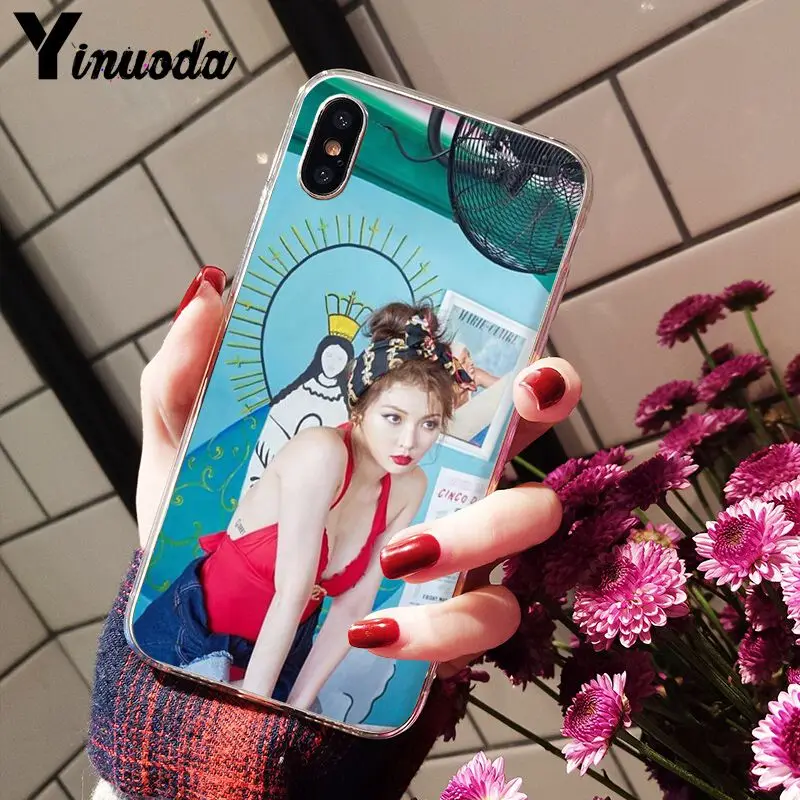 Yinuoda Ким Хюн а кпоп однотонные ультратонкие мягкие чехлы из ТПУ Модный чехол для