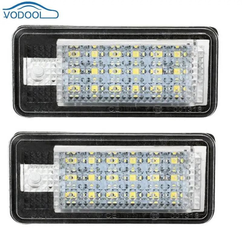 VODOOL 1 пара светодиодный фонарь для номерного знака автомобиля 6500K автомобильные