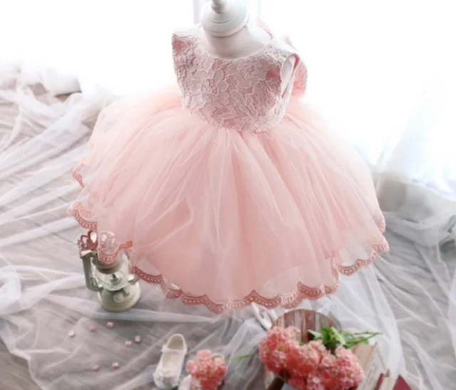 New Baby Girl Princess Wedding Party Flowers Dress 3