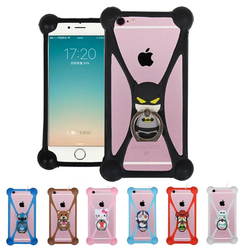 Phone Cases For Prestigio Wize P3 3508 DUO 3D ring style stand holder Soft TPU Rubber Cell Case Silicone Cover Capa |