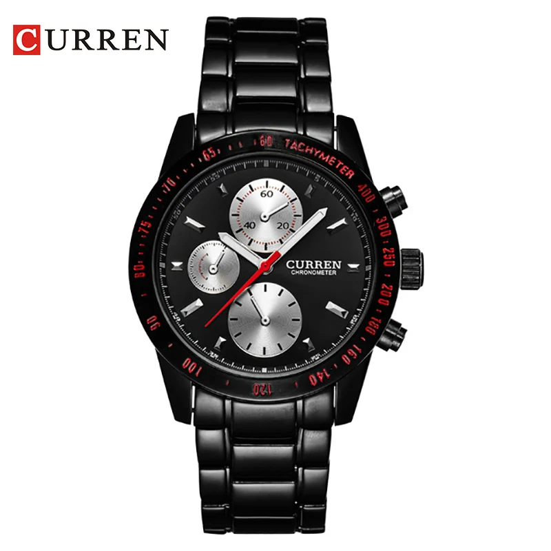 

High Quality CURREN 8016 Elegant Sport Mens Watch with Round Dial Band